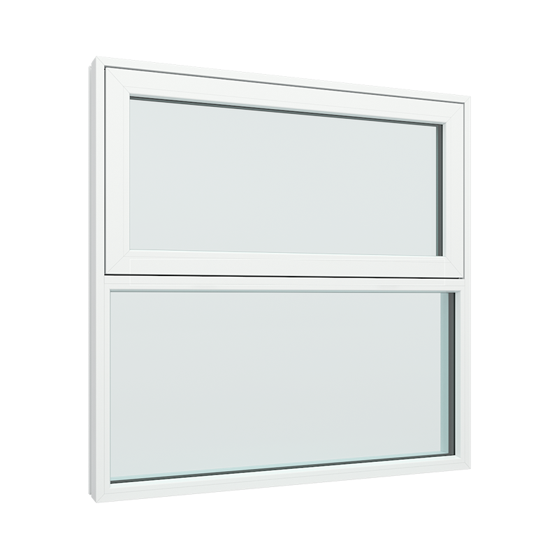 1-fags 1 rute fastkarm med toppstyrt vindu topp pvc / plast 37B x 74H