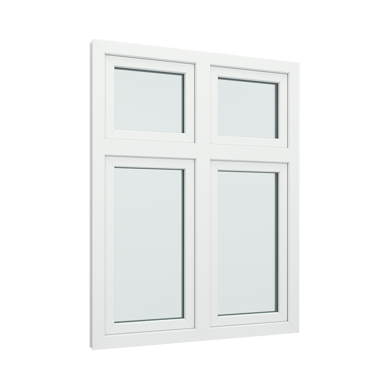 2-fags 2 ruter 2-veis krysspostvindu pvc / plast Euroline 200B x 150H