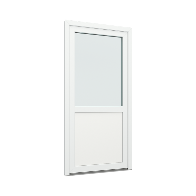 Balkongdør / hagedør / verandadør med 1 fylling og 1 glassfelt 1 rute 1 rute pvc / plast Euroline 66B x 165H
