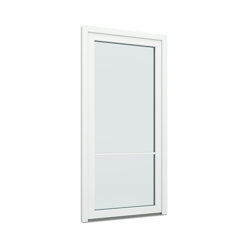 Balkongdør / hagedør / verandadør med 1x2 glassfelt 2 ruter pvc / plast Euroline 100B x 200H