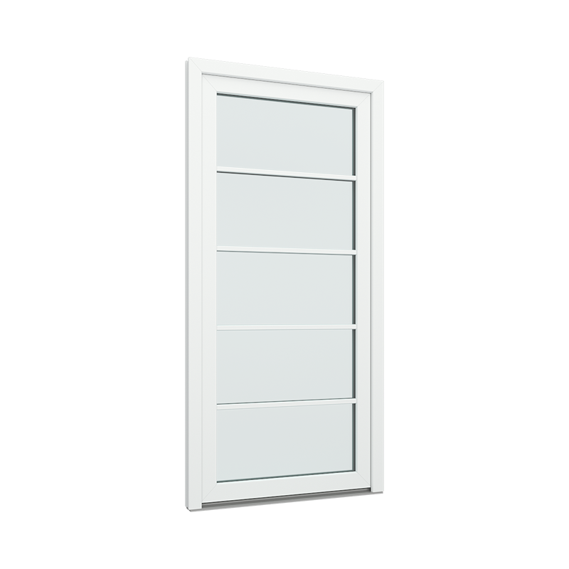 Balkongdør / hagedør / verandadør med 1x5 glassfelt pvc / plast Euroline 100B x 200H
