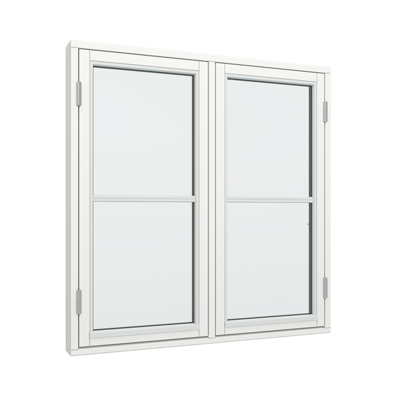 2-fags sidehengslet vindu med 1x2 glassfelt 2 ruter Tre 70B x 40H