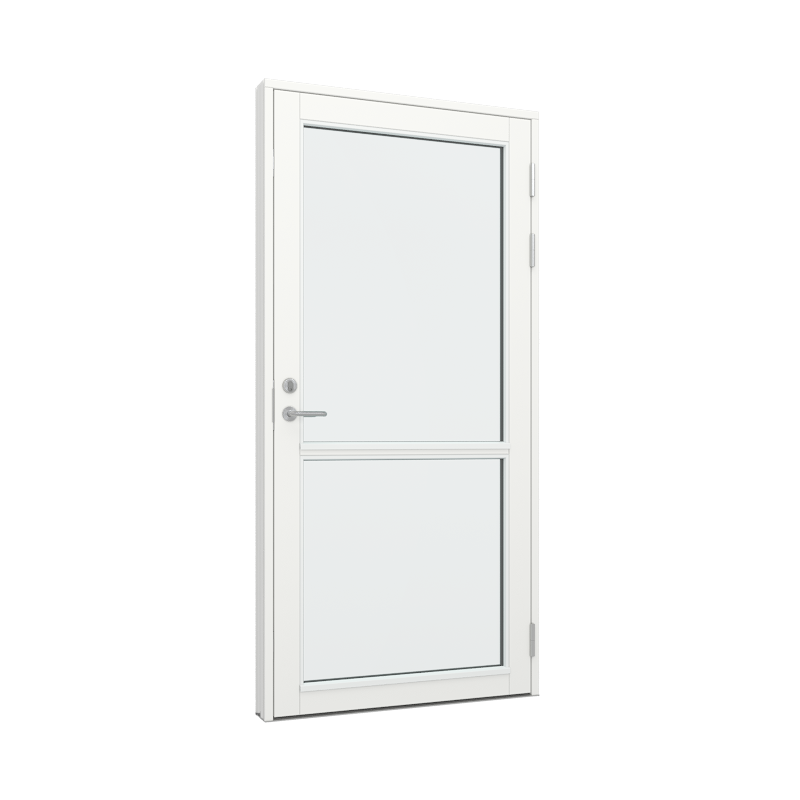 Ytterdør / utgangsdør / inngangsdør med 2 glassfelter Tre 60B x 163H