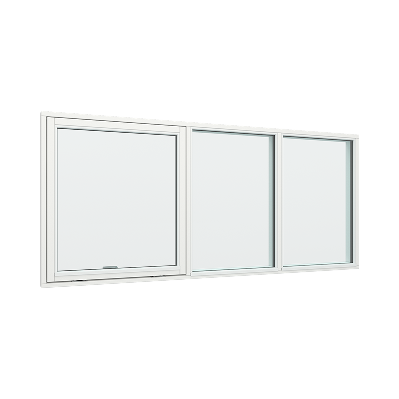 3-fags fastkarm med toppstyrt vindu venstre Tre 180B x 120H