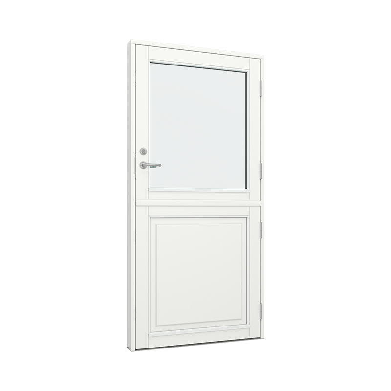 Stalldør / halvdør med 1 fylling og 1 glassfelt 1 rute 1 rute Tre 99B x 200H