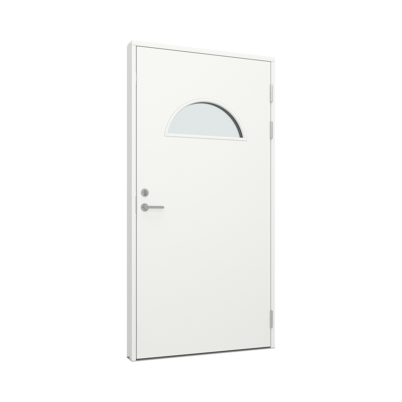 Ytterdør / utgangsdør / inngangsdør med halvsirkel glassfelt Tre 100B x 200H