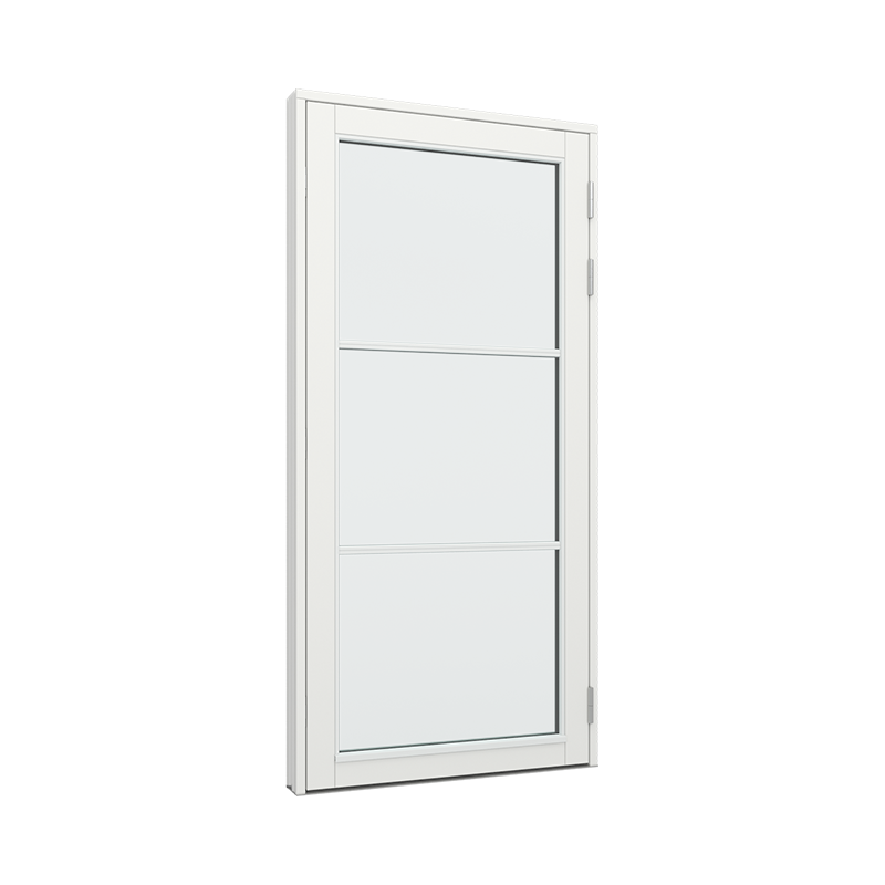 Balkongdør / hagedør / verandadør med 1x3 glassfelt 3 ruter Tre 100B x 200H