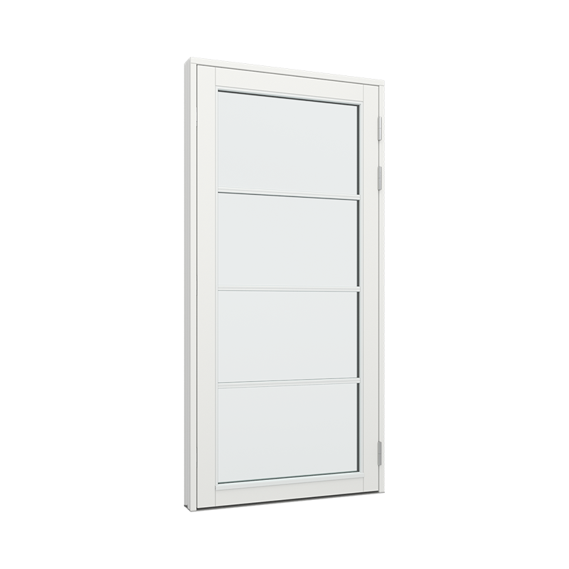 Balkongdør / hagedør / verandadør med 1x4 glassfelt 4 ruter Tre 100B x 200H
