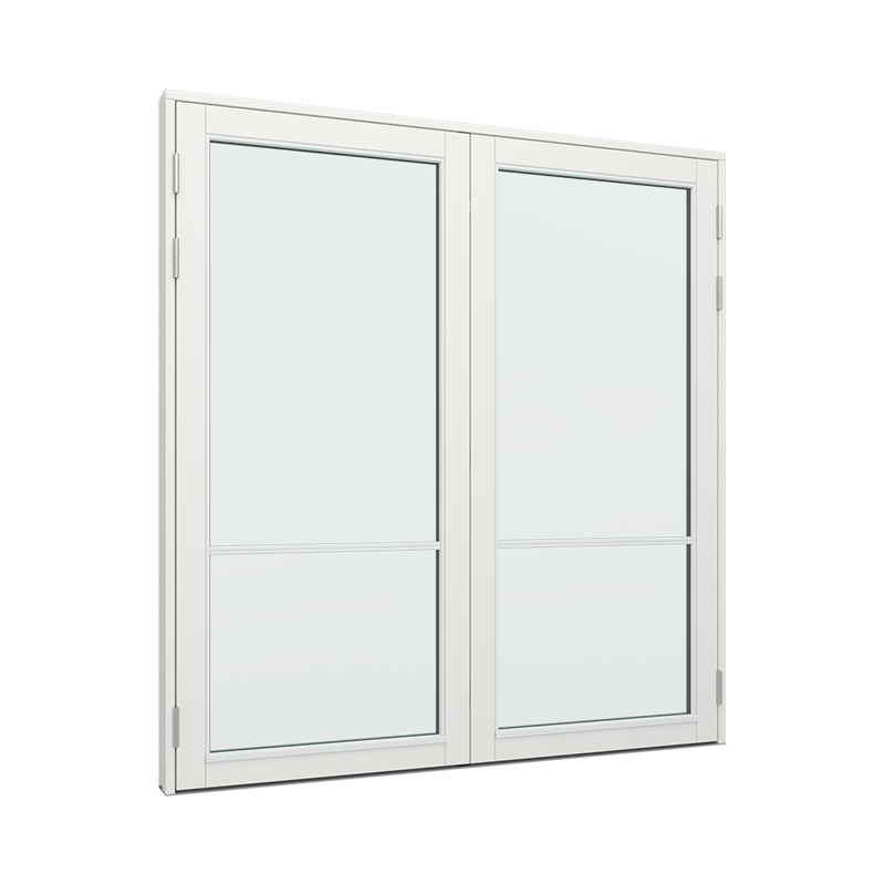 Dobbel Balkongdør / hagedør / verandadør med 1x2 glassfelt 2 ruter Tre 180B x 200H