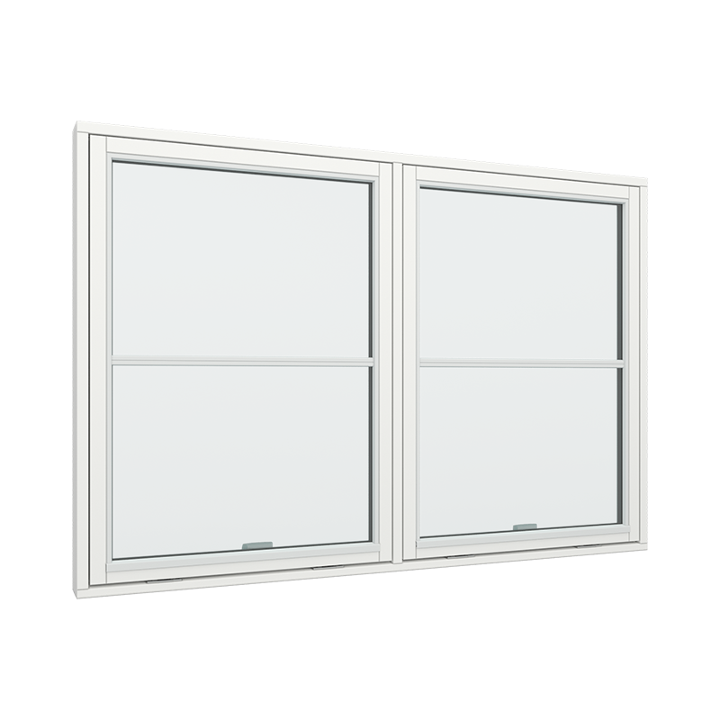 2-fags toppstyrt vindu med 1x2 glassfelt 2 ruter Tre 190B x 120H