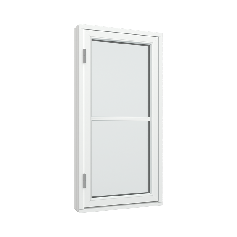 1-fags sidehengslet vindu med 1x2 glassfelt 2 ruter Tre∕Alu 60B x 120H