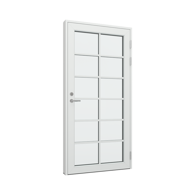 Ytterdør / utgangsdør / inngangsdør med 2x6 glassfelt Tre∕Alu 100B x 200H