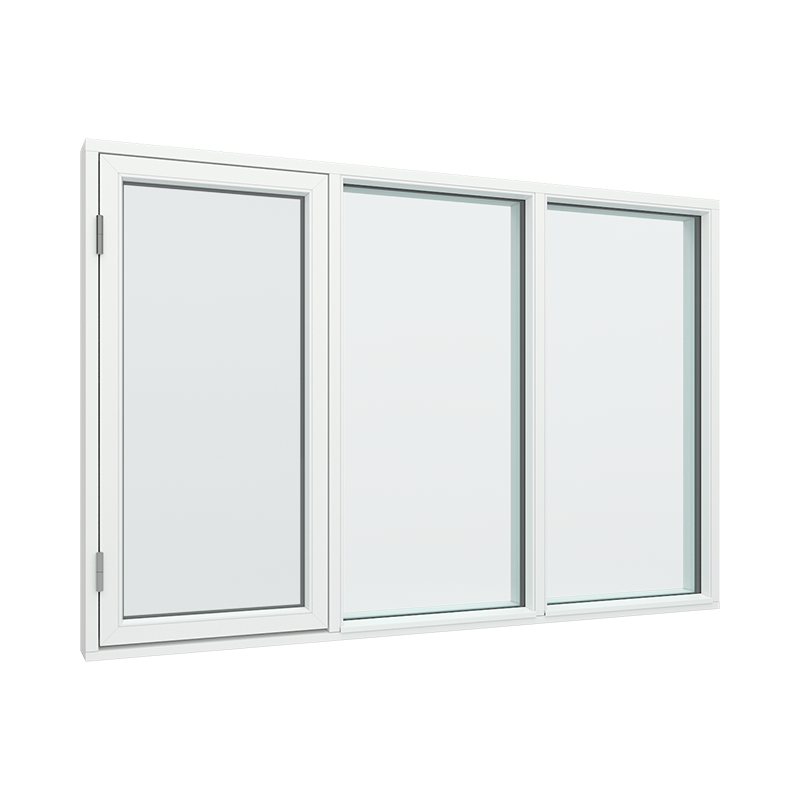3-fags fastkarm med sidehengslet vindu venstre Tre∕Alu 180B x 120H