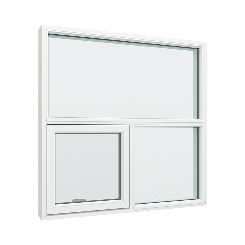 1-fags 1 rute fastkarm med toppstyrt vindu i bunn venstre Tre∕Alu 120B x 120H