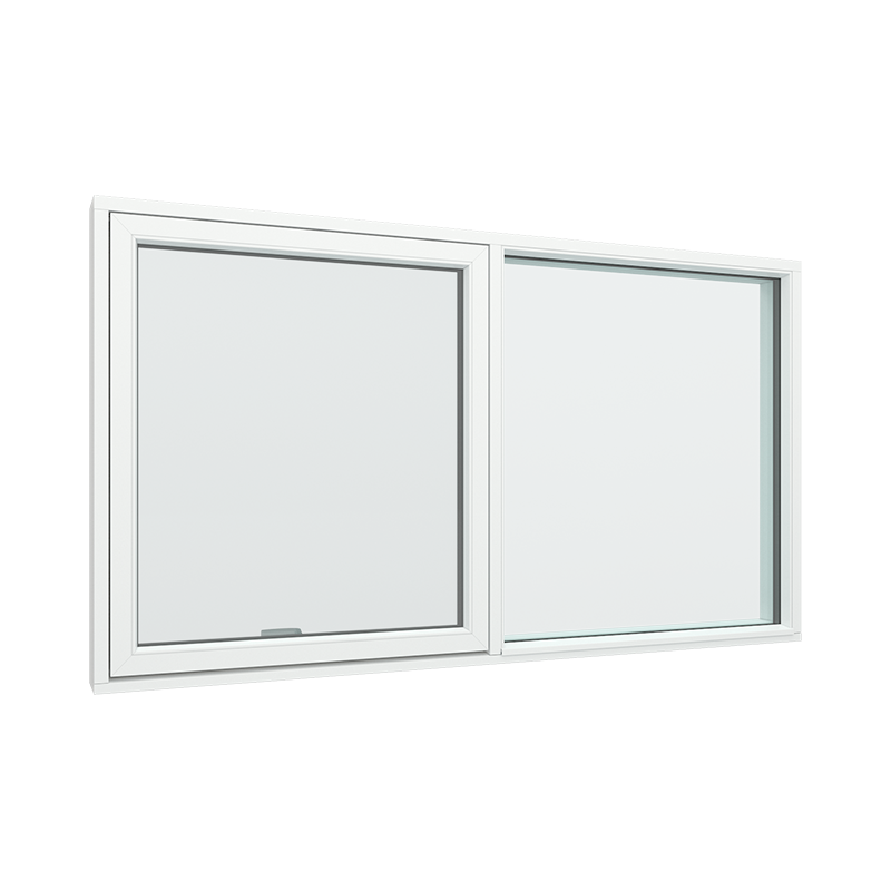 2-fags 2 ruter fastkarm med toppstyrt vindu venstre Tre∕Alu 180B x 120H