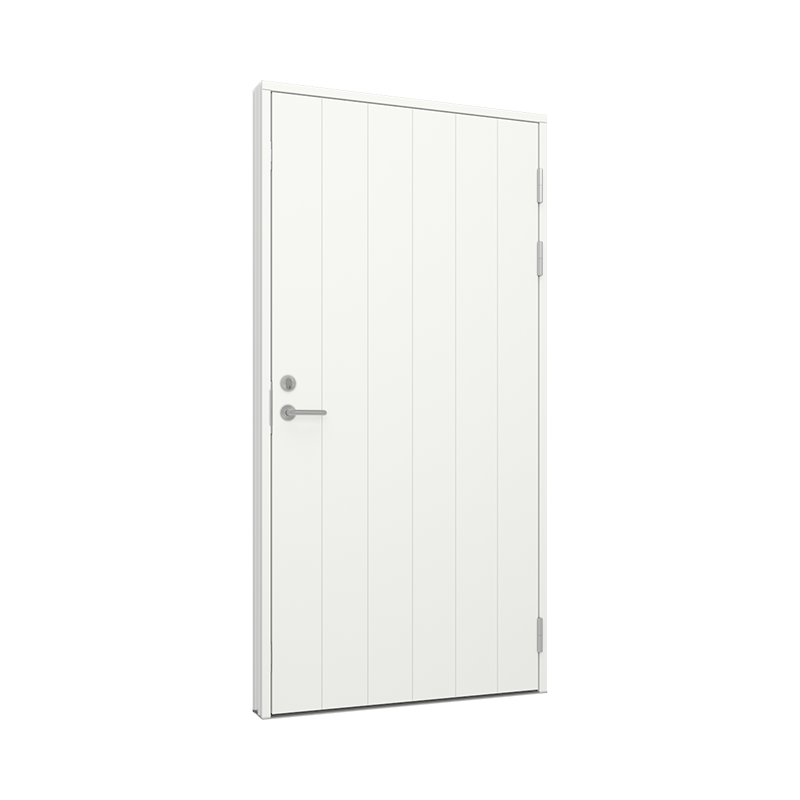 Ytterdør / utgangsdør / inngangsdør med vertikal utskjæring Tre∕Alu 100B x 200H