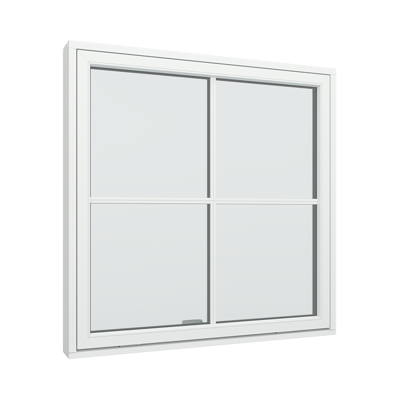 1-fags toppstyrt vindu med 2x2 glassfelt 4 ruter Tre∕Alu 120B x 120H