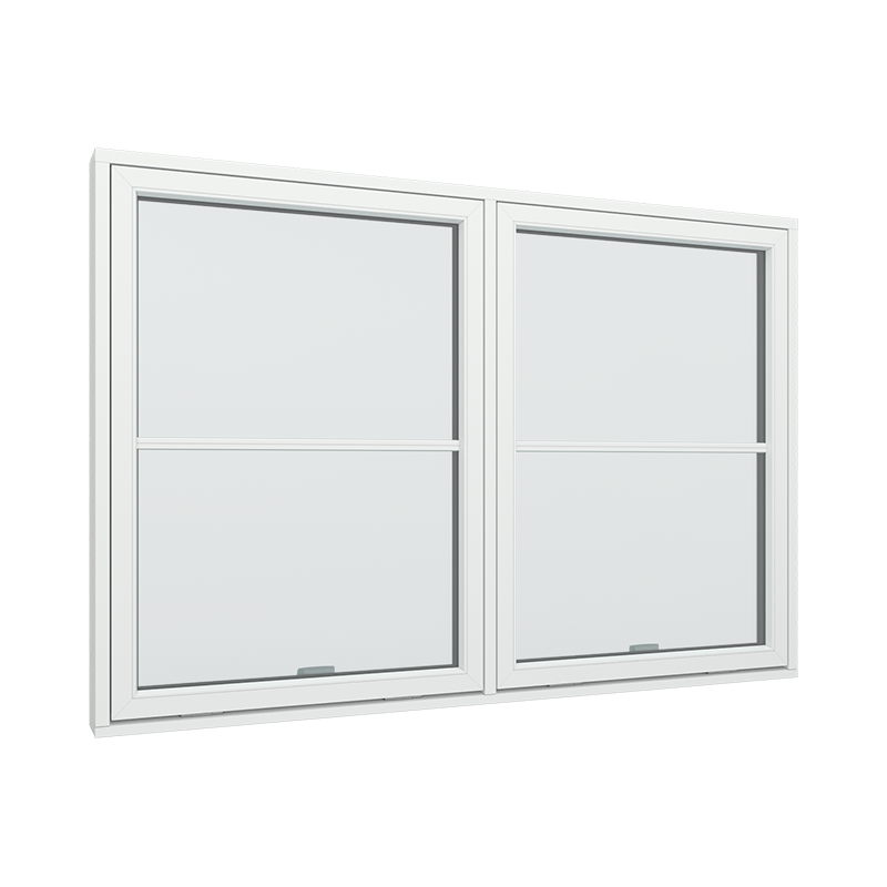 2-fags toppstyrt vindu med 1x2 glassfelt 2 ruter Tre∕Alu 190B x 120H