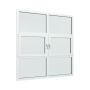 2-fags glassfasade med 1x3 glassfelt med 2-veis vindu i midten thumbnail