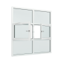 2-fags glassfasade med 1x3 glassfelt med 2-veis vindu i midten thumbnail
