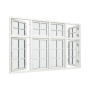 4-fags krysspostvindu med 2x2 glassfelt i topp og 2x3 glassfelt i bunn thumbnail