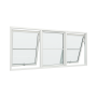 3-fags toppsving vindu med fast ramme i midten, 1x2 glassfelt thumbnail