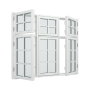 3-fags krysspostvindu med 2x2 glassfelt i topp og 2x3 glassfelt i bunn thumbnail
