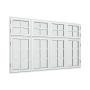 4-fags krysspostvindu med 2x2 glassfelt i topp og 2x3 glassfelt i bunn thumbnail