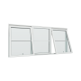 3-fags toppsving vindu med fast ramme i midten, 1x2 glassfelt thumbnail