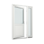Ytterdørparti, dør med 1 fylling og 1 glassfelt, sidefelt med 1 glassfelt thumbnail