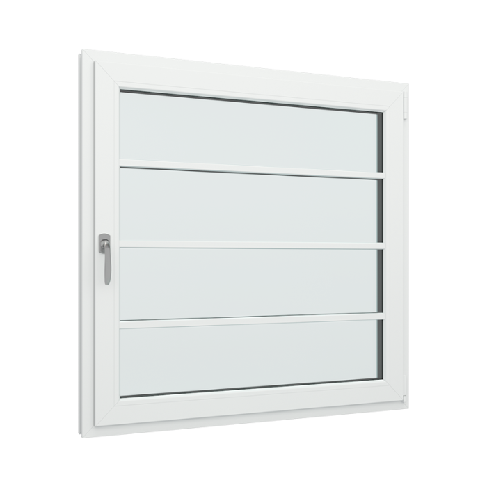 1-fags 2-veis vindu med 1x4 glassfelt