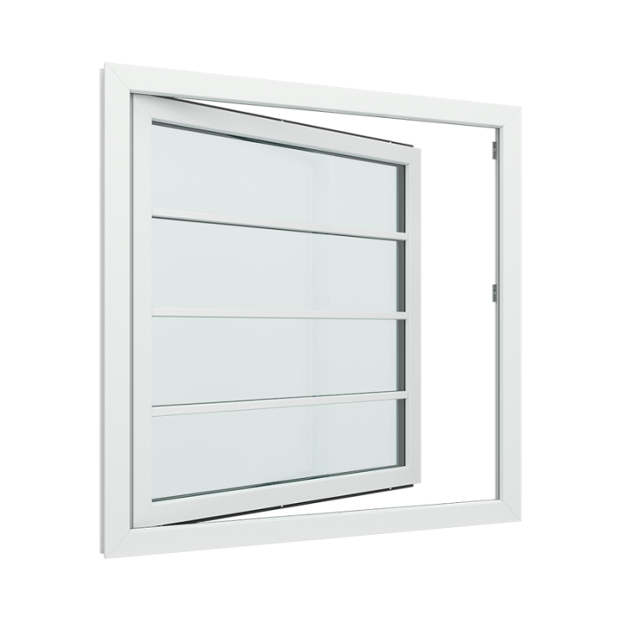 1-fags 2-veis vindu med 1x4 glassfelt