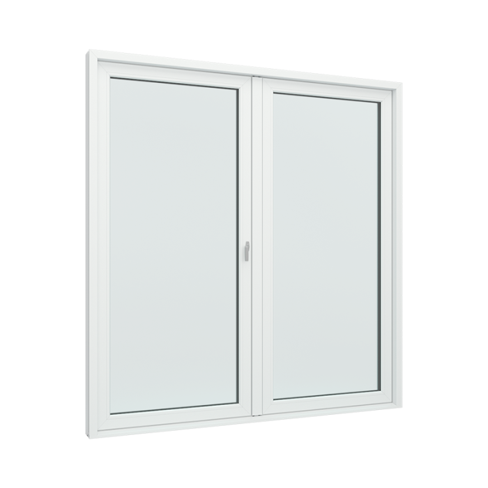 Dobbel balkongdør med 1 glassfelt
