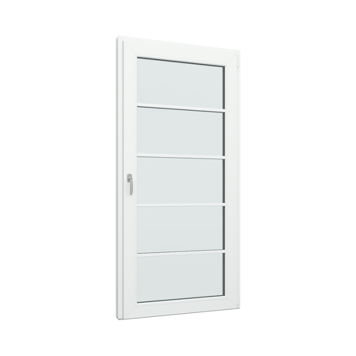 2-veis balkongdører med 1x5 glassfelt