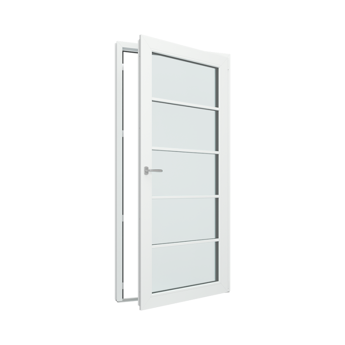 2-veis balkongdører med 1x5 glassfelt