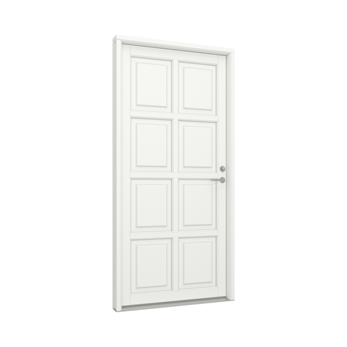 Ytterdør med 2x4 fyllinger