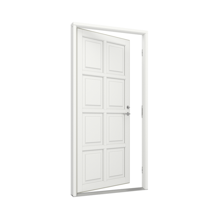 Ytterdør med 2x4 fyllinger