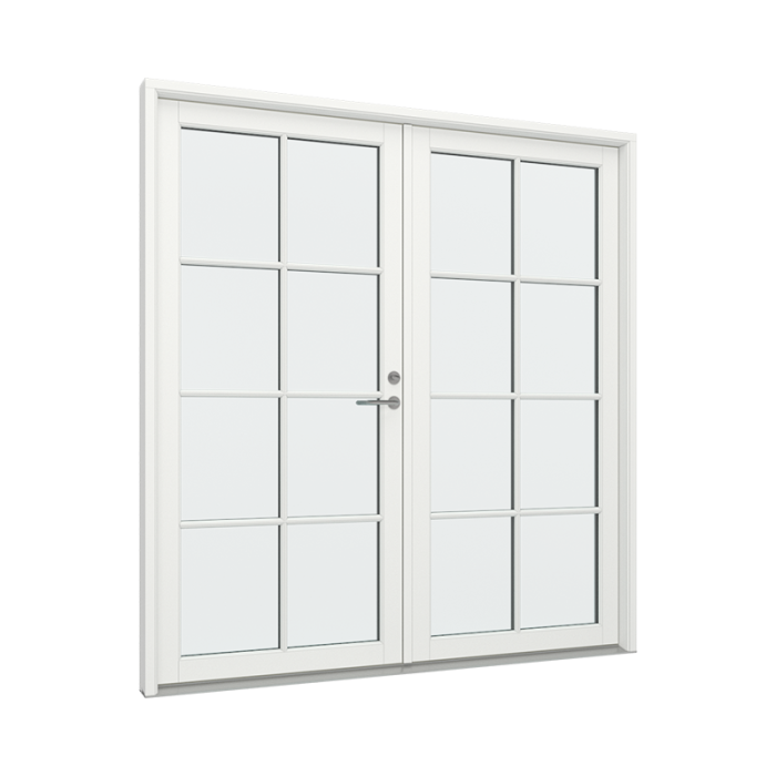 Dobbel ytterdør med 2x4 glassfelt