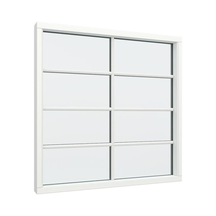 1-fags fastkarm med 2x4 glassfelt