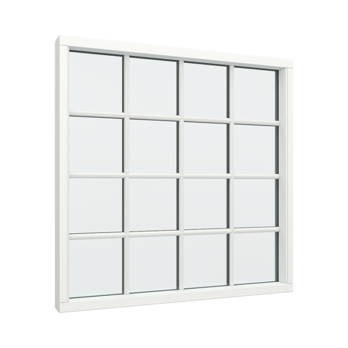 1-fags fastkarm med 4x4 glassfelt