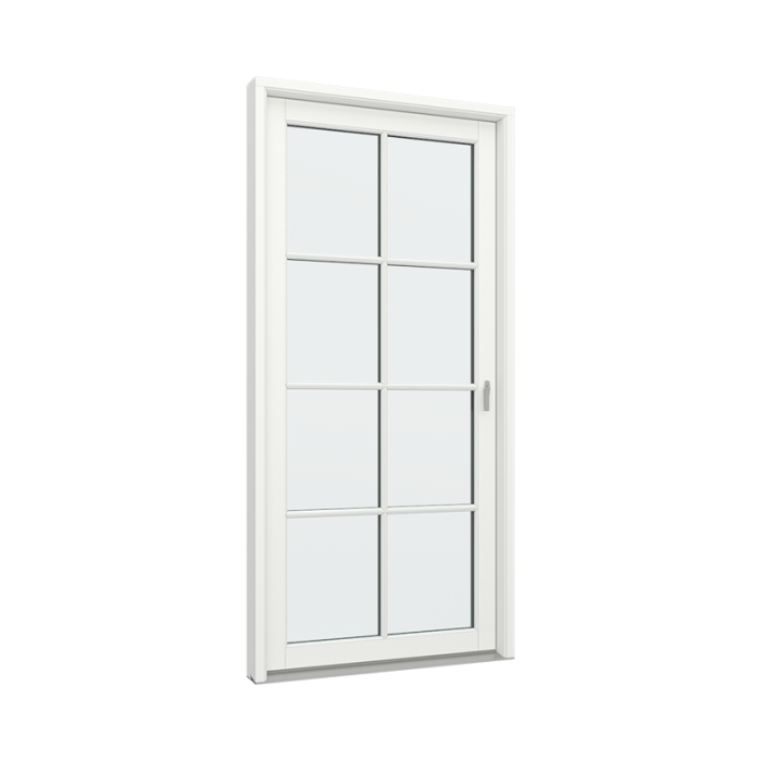 Balkongdør med 2x4 glassfelt