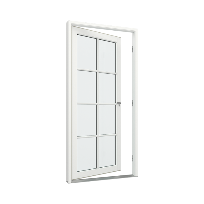 Balkongdør med 2x4 glassfelt