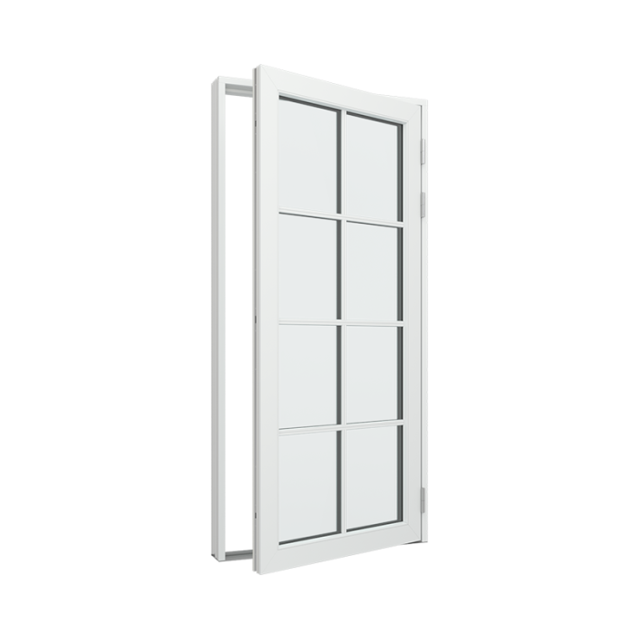 Balkongdør med 2x4 glassfelt