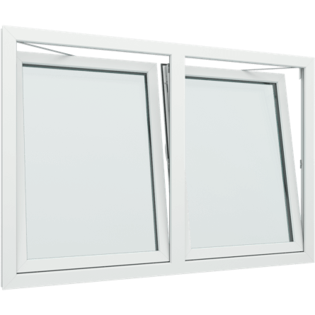 2 veis vinduer i PVC
